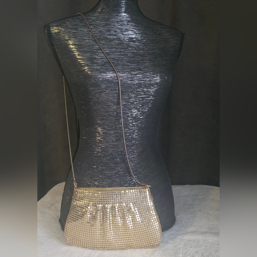 Elegant Silver Mesh Evening Bag